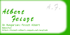 albert feiszt business card